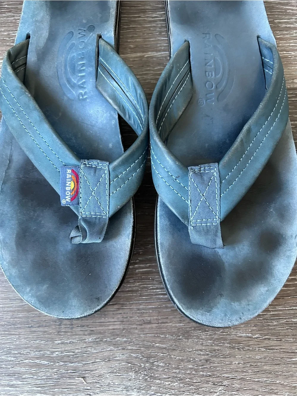 Rainbow Blue Flip Flop Sandals Size 10 - Picture 5 of 10